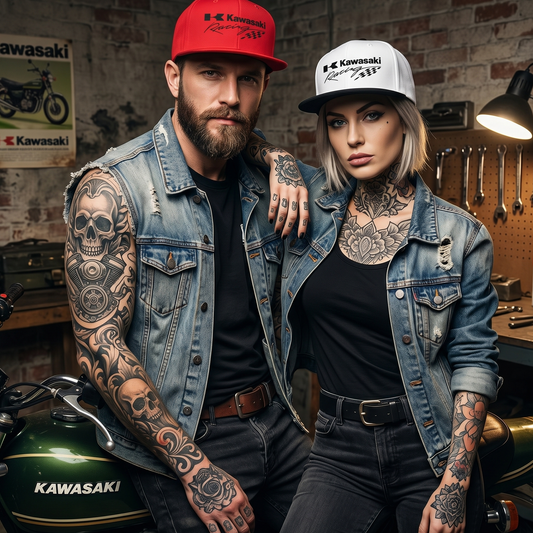 Kawasaki Racing Snapback Hat – Premium Flat Bill Motorsport Cap