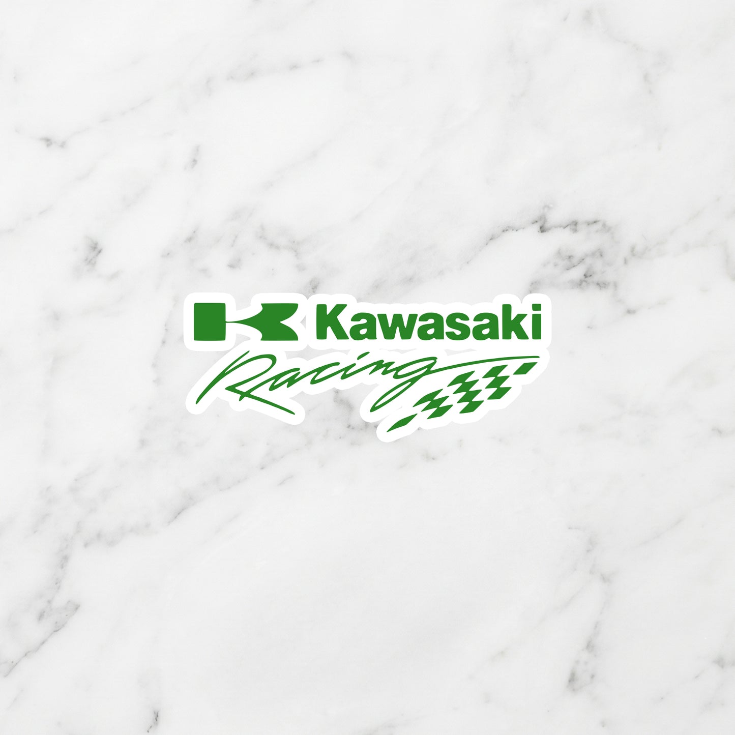 Kawasaki Racing Team Kiss-Cut Vinyl Sticker – Lime Green Heritage Edition