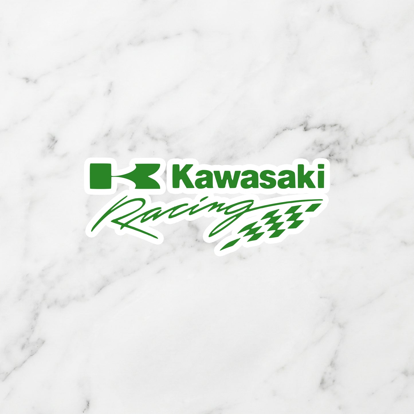 Kawasaki Racing Team Kiss-Cut Vinyl Sticker – Lime Green Heritage Edition