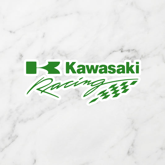 Kawasaki Racing Team Kiss-Cut Vinyl Sticker – Lime Green Heritage Edition