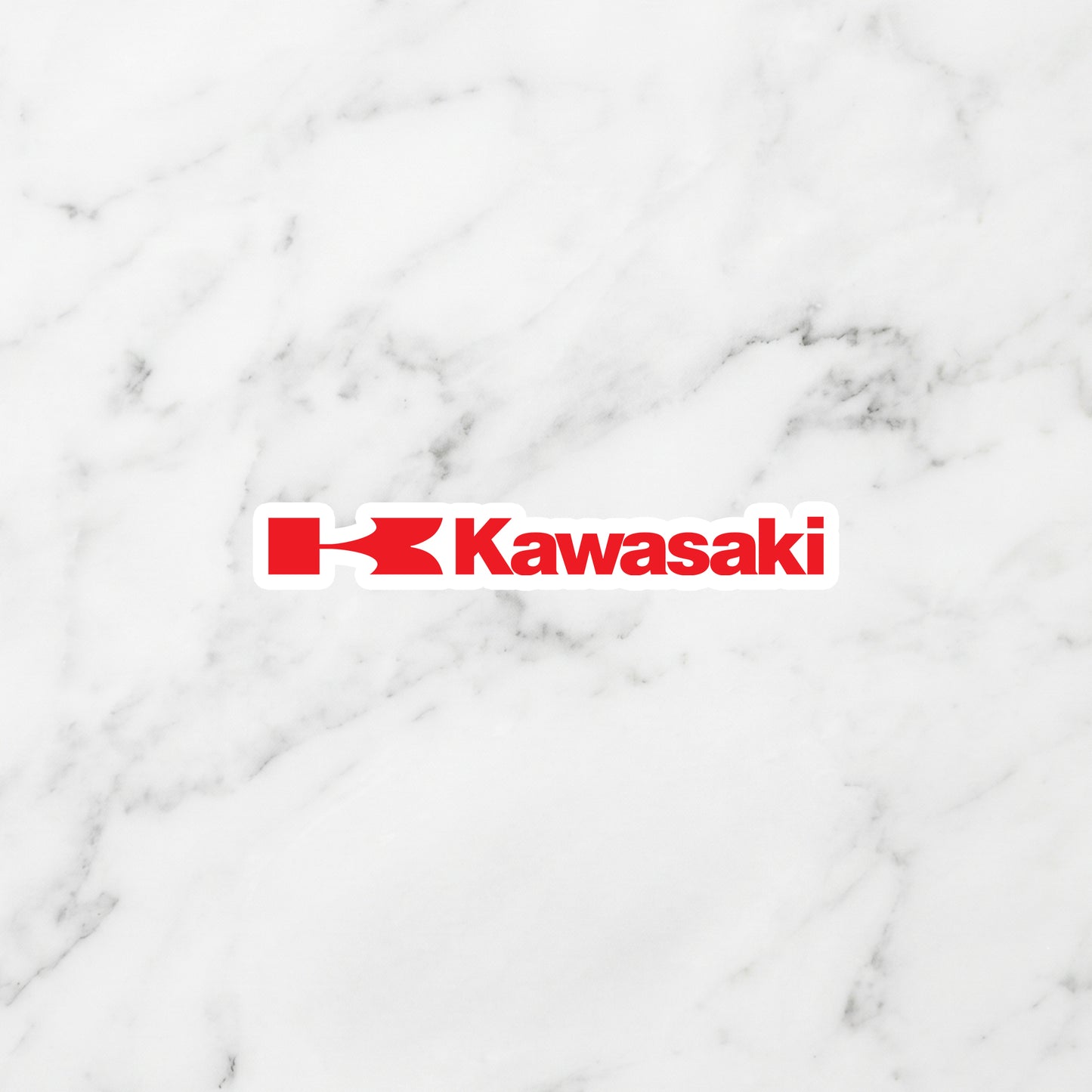 Kawasaki Kiss-Cut Vinyl Sticker – Racing Red Edition