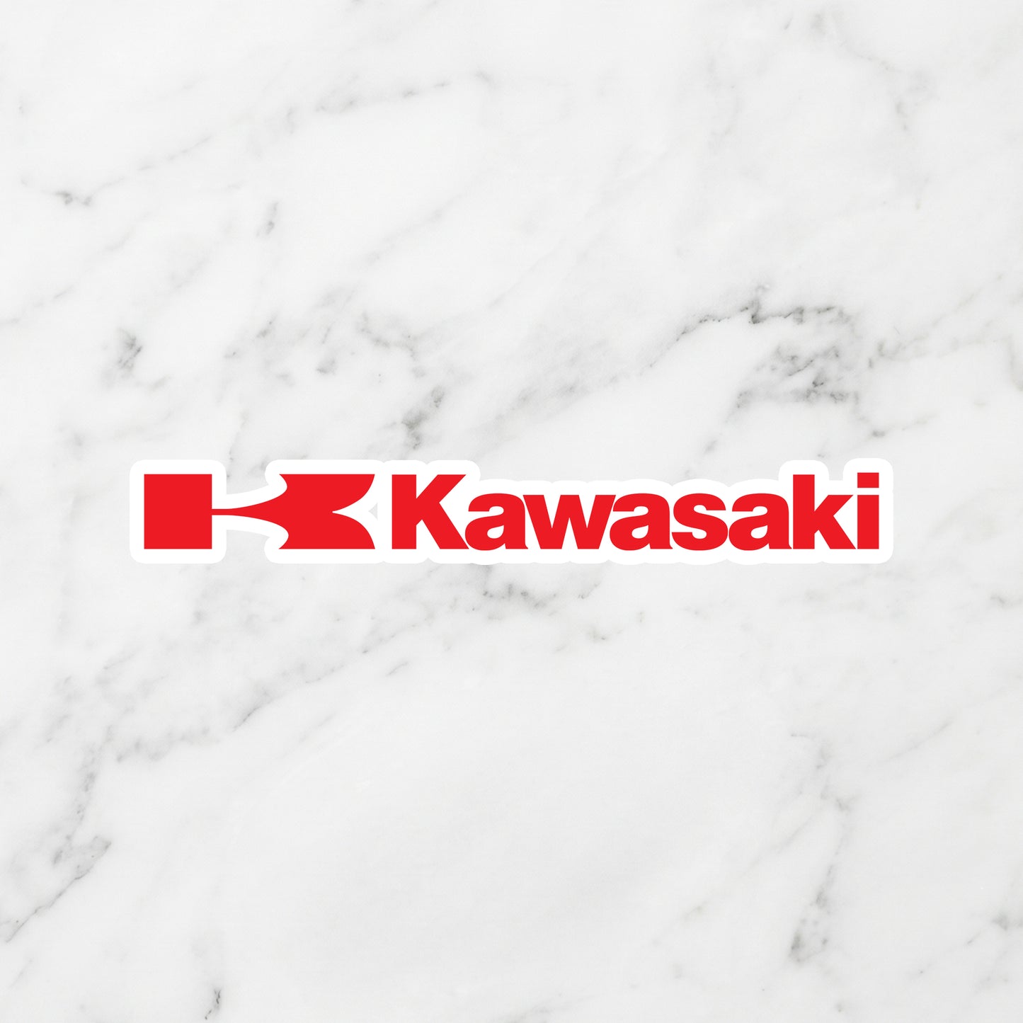 Kawasaki Kiss-Cut Vinyl Sticker – Racing Red Edition