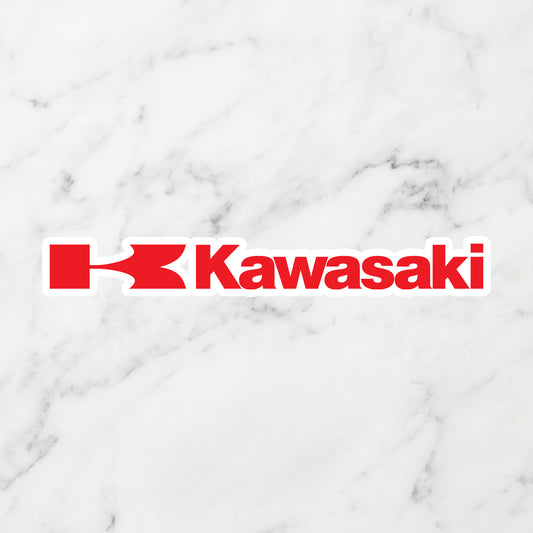 Kawasaki Kiss-Cut Vinyl Sticker – Racing Red Edition