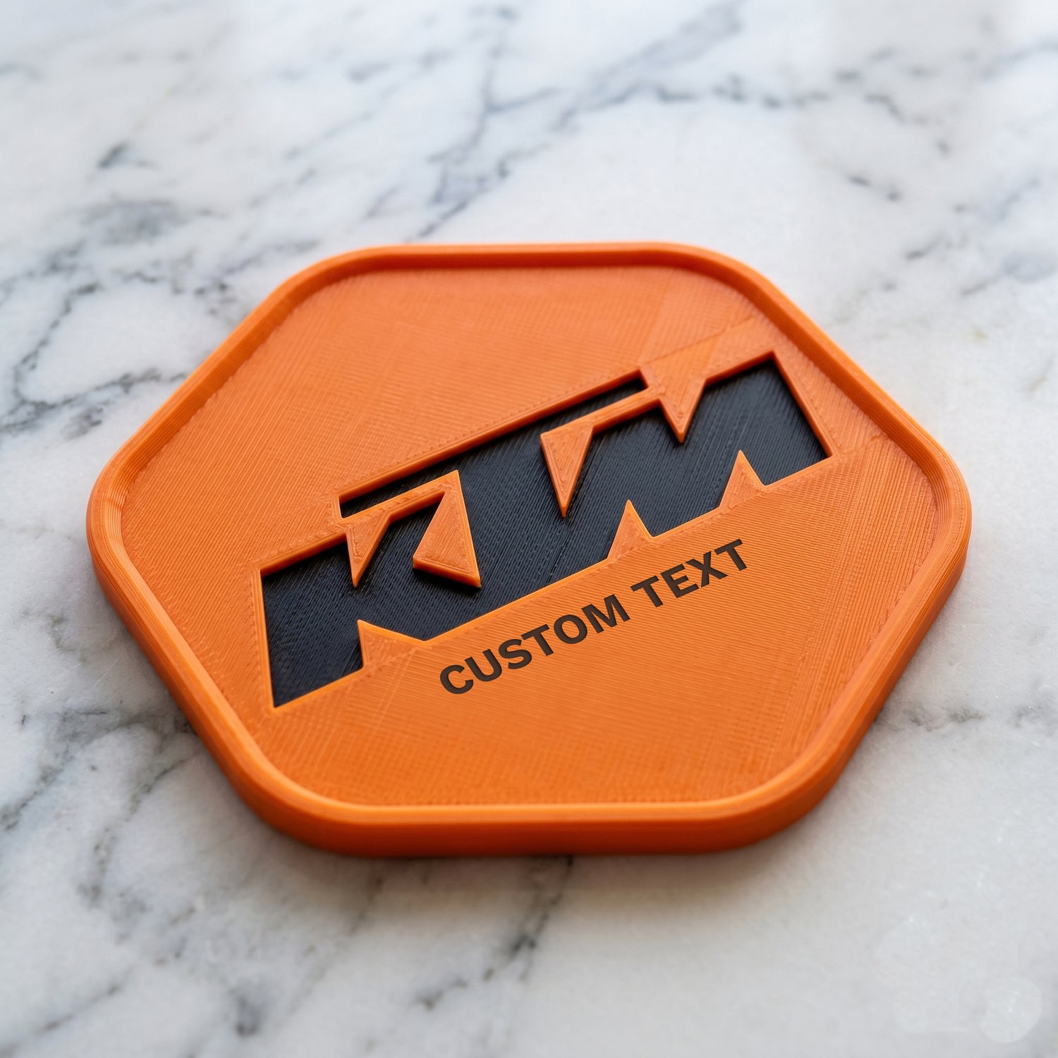 KTM 3D Hexagonal Coaster – Ready to Race Orange & Black