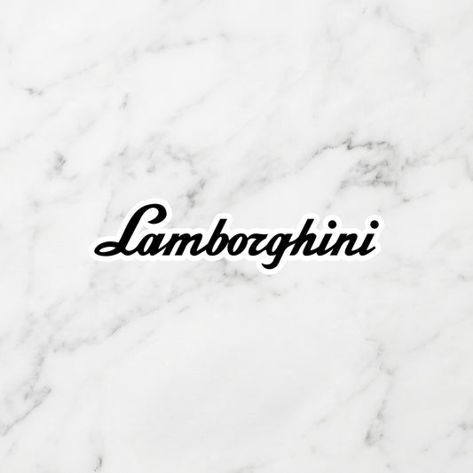 Lamborghini Kiss-Cut Vinyl Sticker – Sant'Agata Stealth Edition