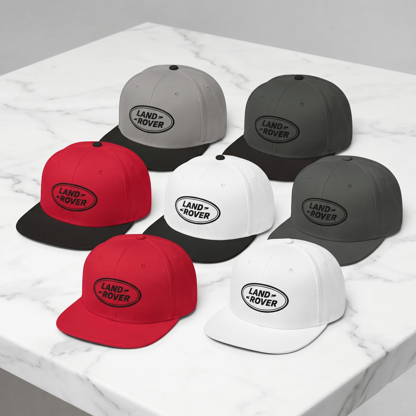 Land Rover Oval Logo Snapback Hat – Classic Flat Bill Cap