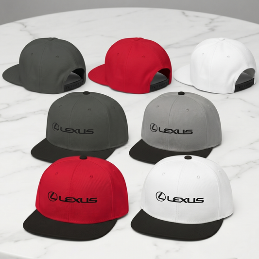Lexus Logo Minimalist Snapback Hat – Classic Flat Bill Cap