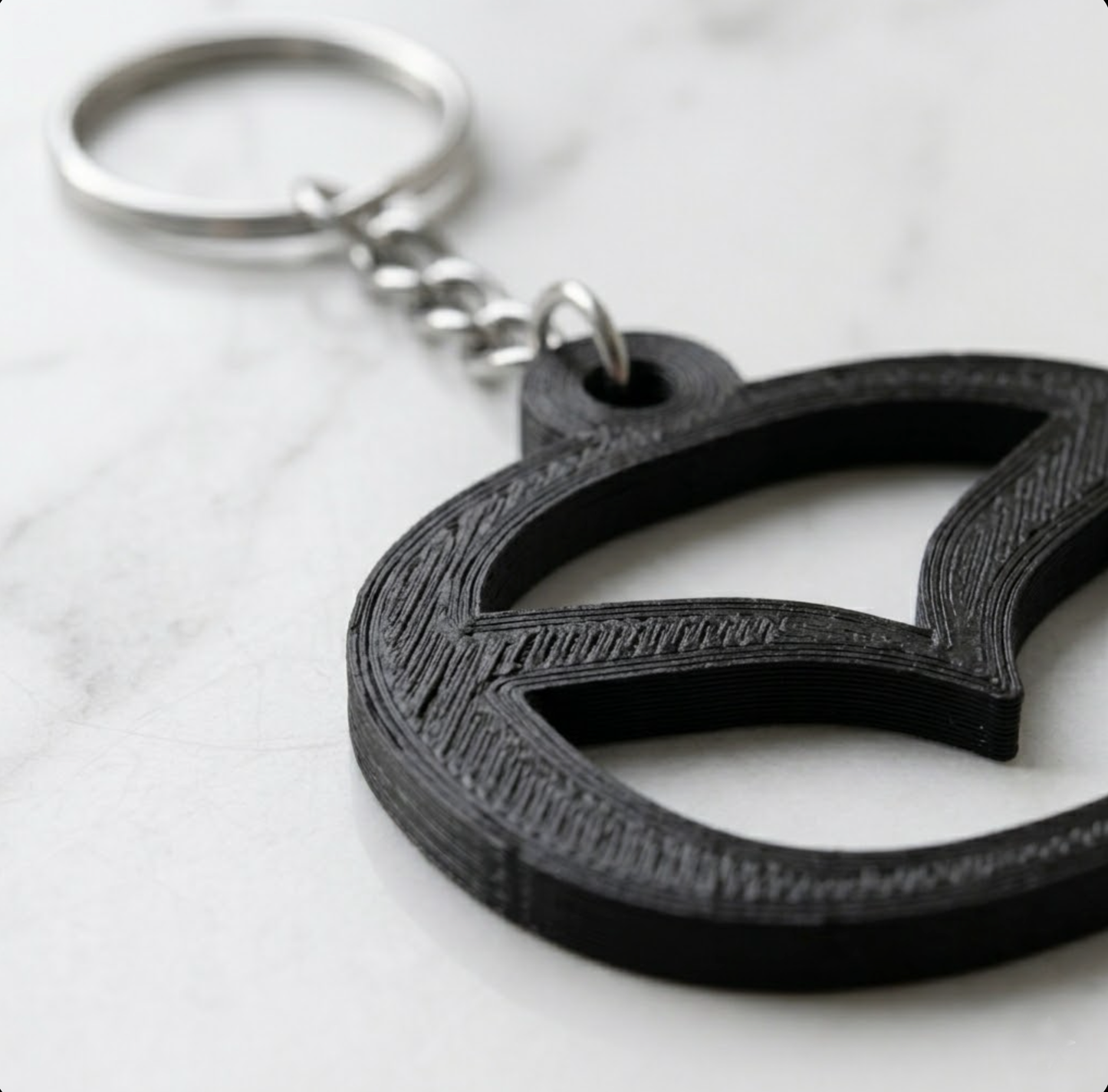 Mazda 3D Logo Keychain – Obsidian Stealth Edition