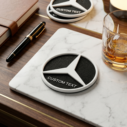 Mercedes Custom 3D Logo Coaster – Personalized Edition