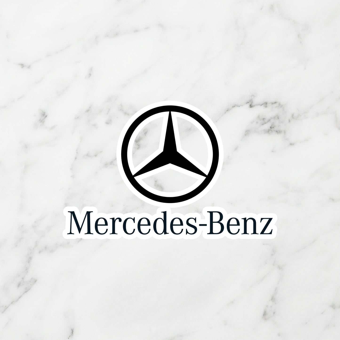 Mercedes-Benz Star Kiss-Cut Vinyl Sticker – Silver Lining Edition