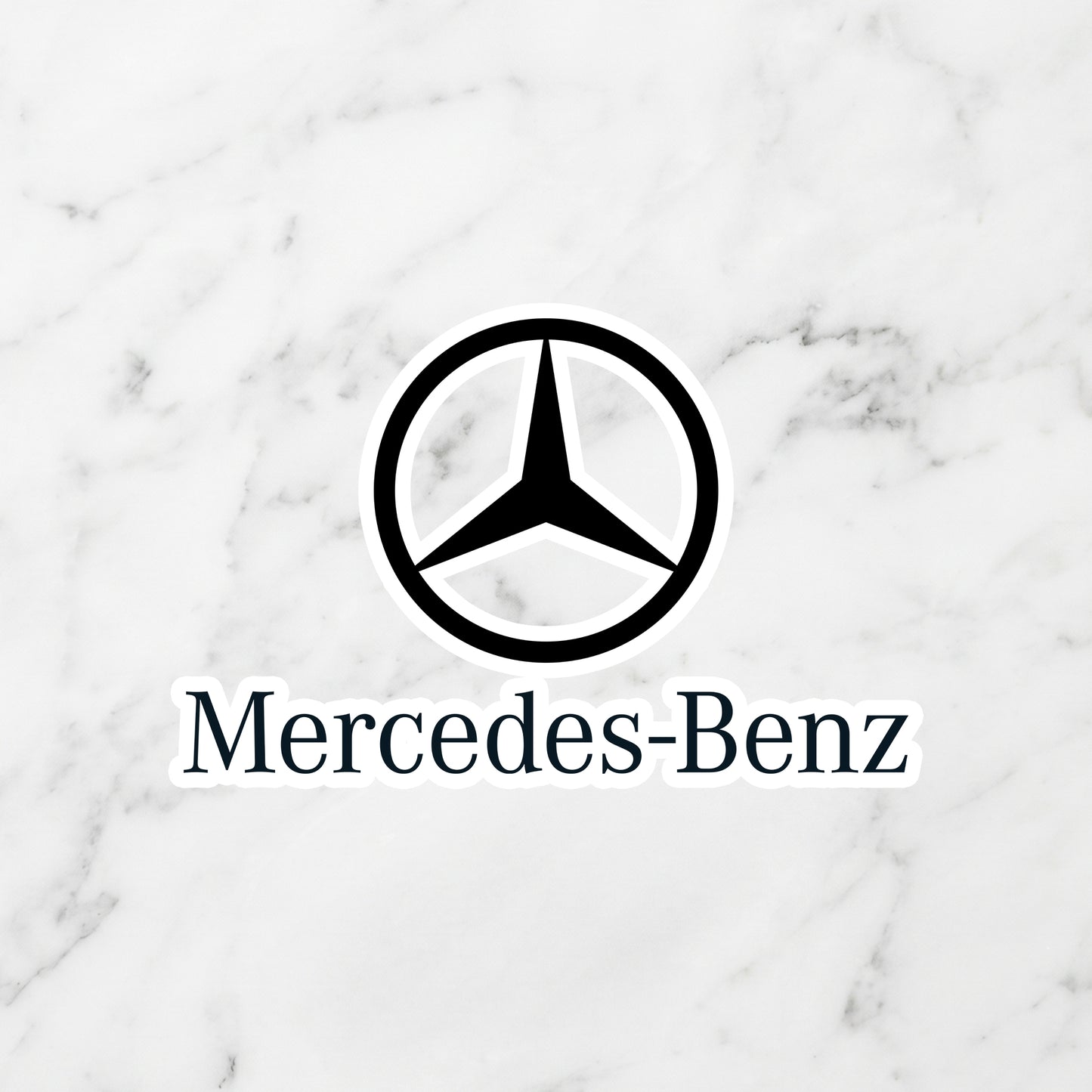 Mercedes-Benz Star Kiss-Cut Vinyl Sticker – Silver Lining Edition