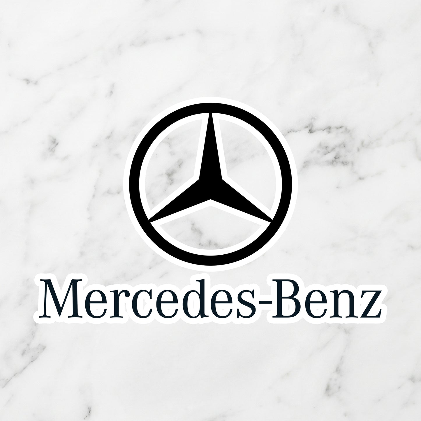 Mercedes-Benz Star Kiss-Cut Vinyl Sticker – Silver Lining Edition
