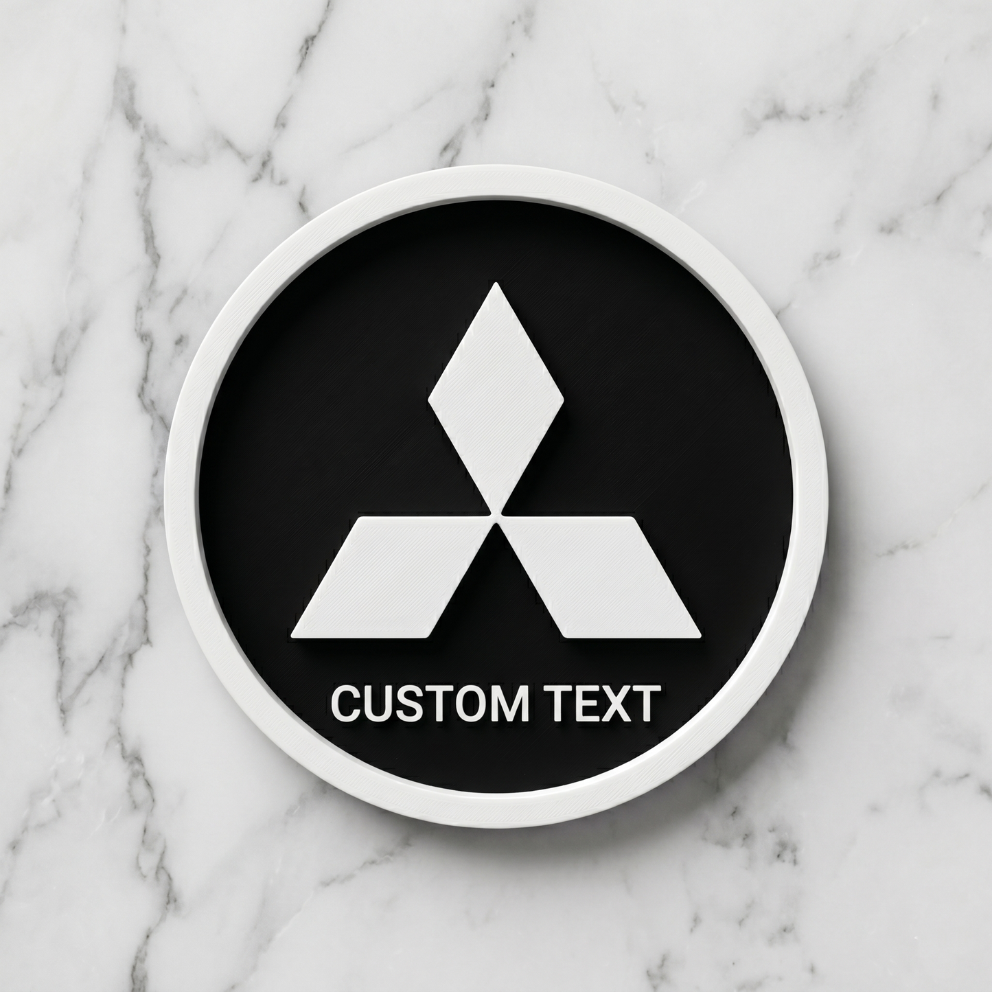 Mitsubishi Custom 3D Logo Coaster – Personalized Edition