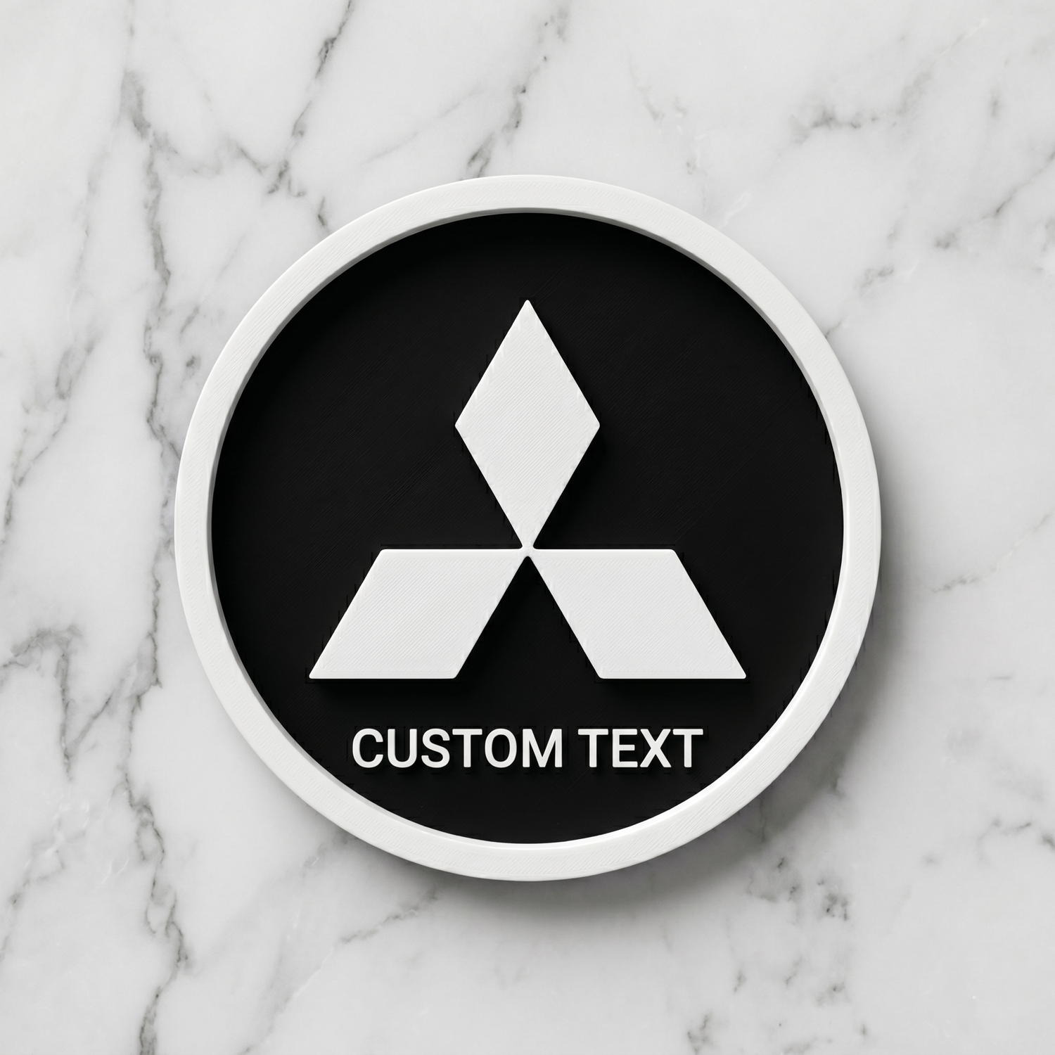 Mitsubishi Custom 3D Logo Coaster – Personalized Edition