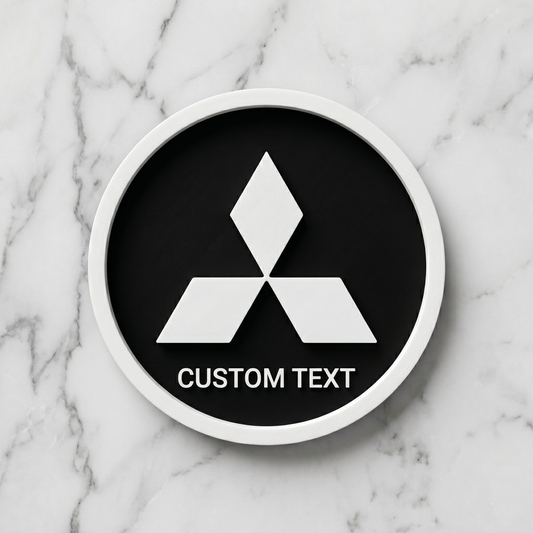 Mitsubishi Custom 3D Logo Coaster – Personalized Edition