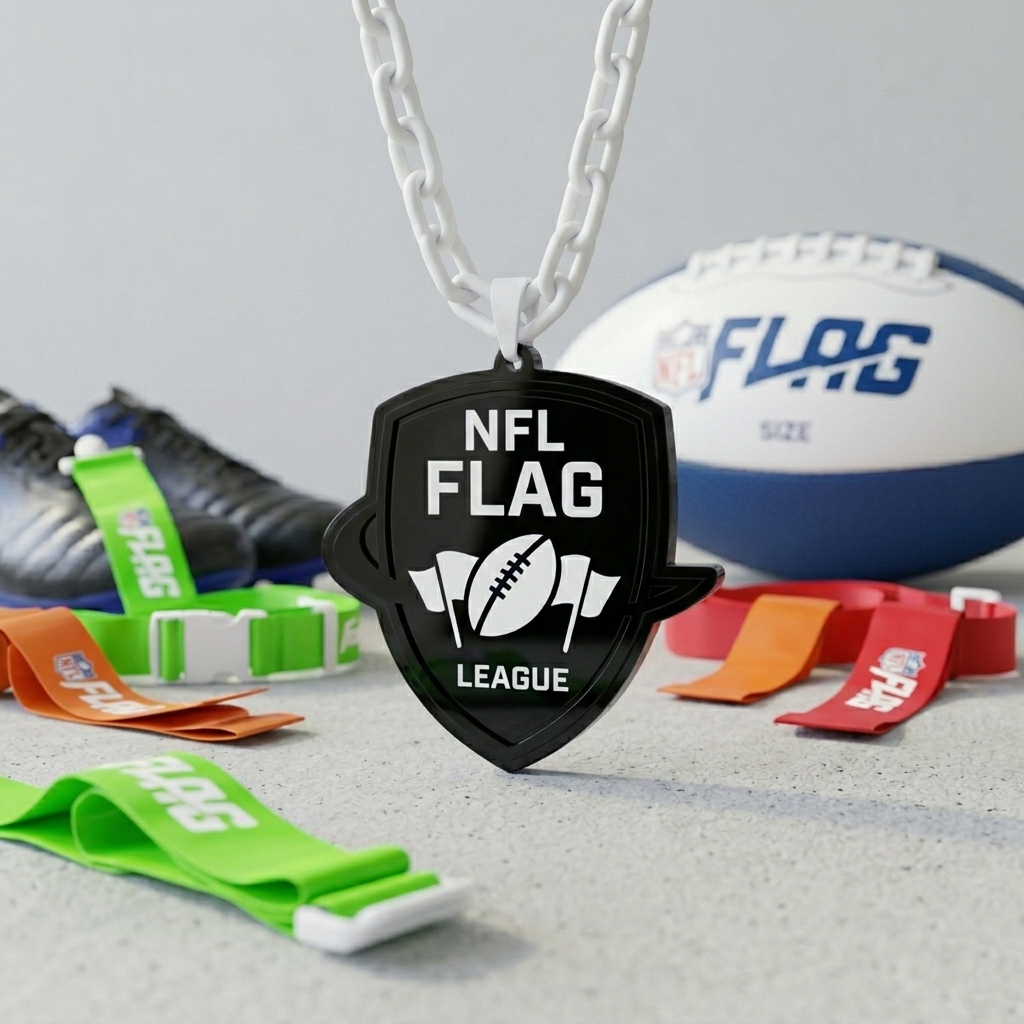 Custom NFL FLAG Hype Chain | Personalized Youth Flag Football Gear