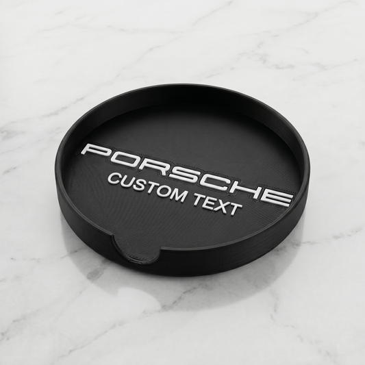 Porsche Custom 3D Logo Coaster – Personalized Edition