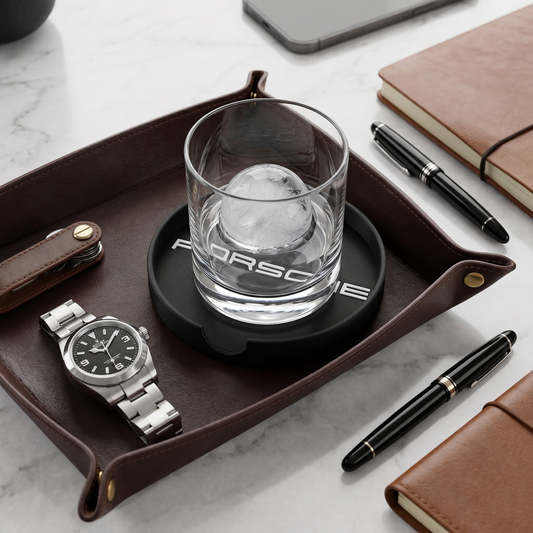 Porsche Custom 3D Logo Coaster – Personalized Edition