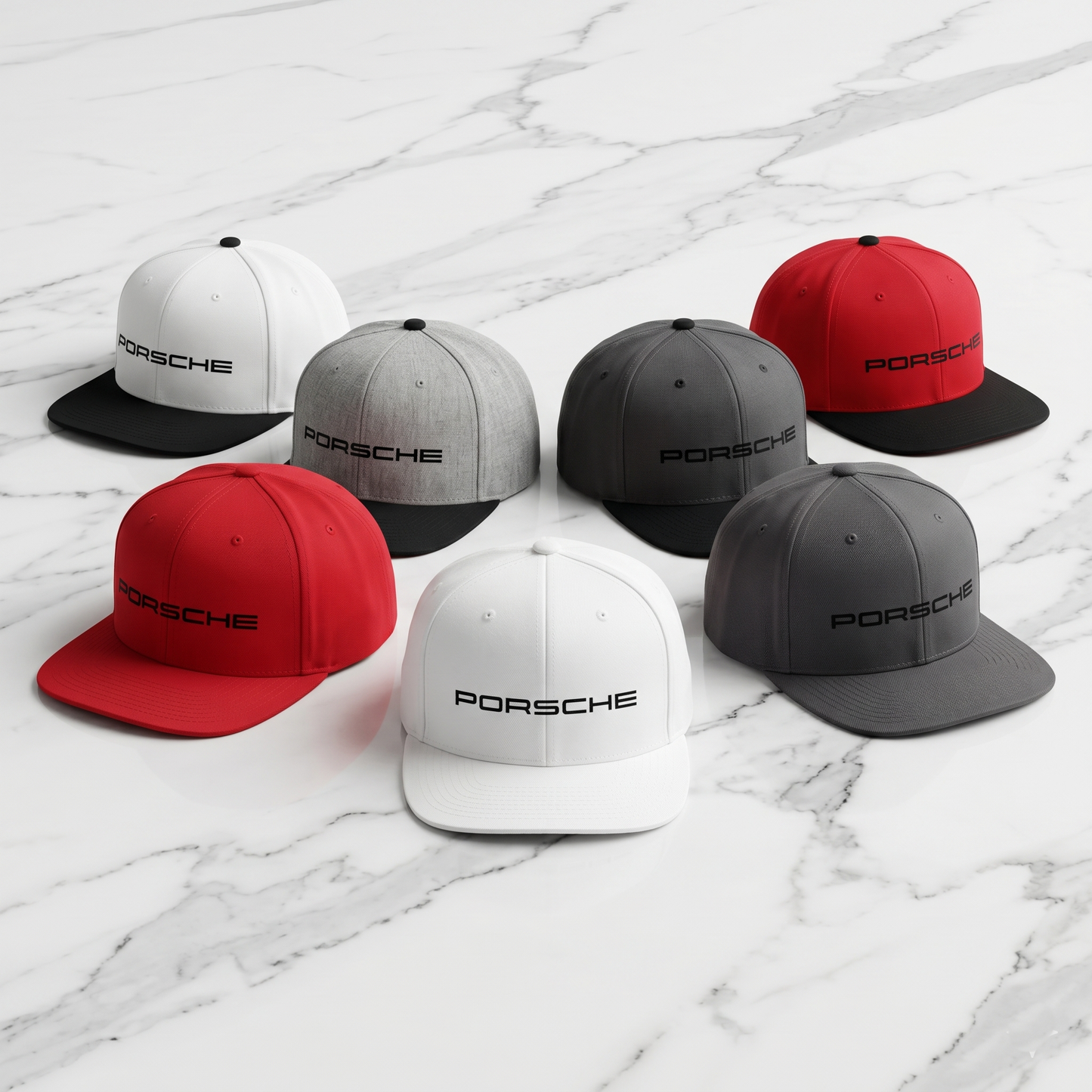 Porsche Racing Snapback Hat – Classic Flat Bill Cap