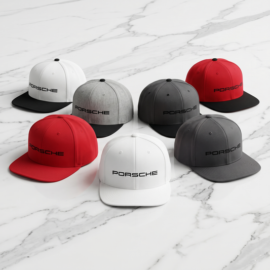 Porsche Racing Snapback Hat – Classic Flat Bill Cap