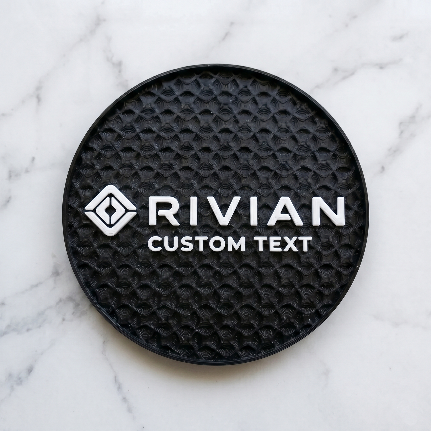 Rivian Custom 3D Logo Coaster – Personalized Edition