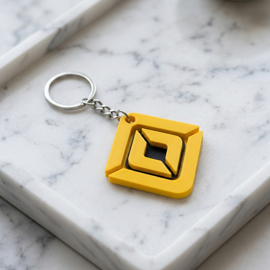 Rivian 3D Compass Keychain – Adventure Yellow Edition