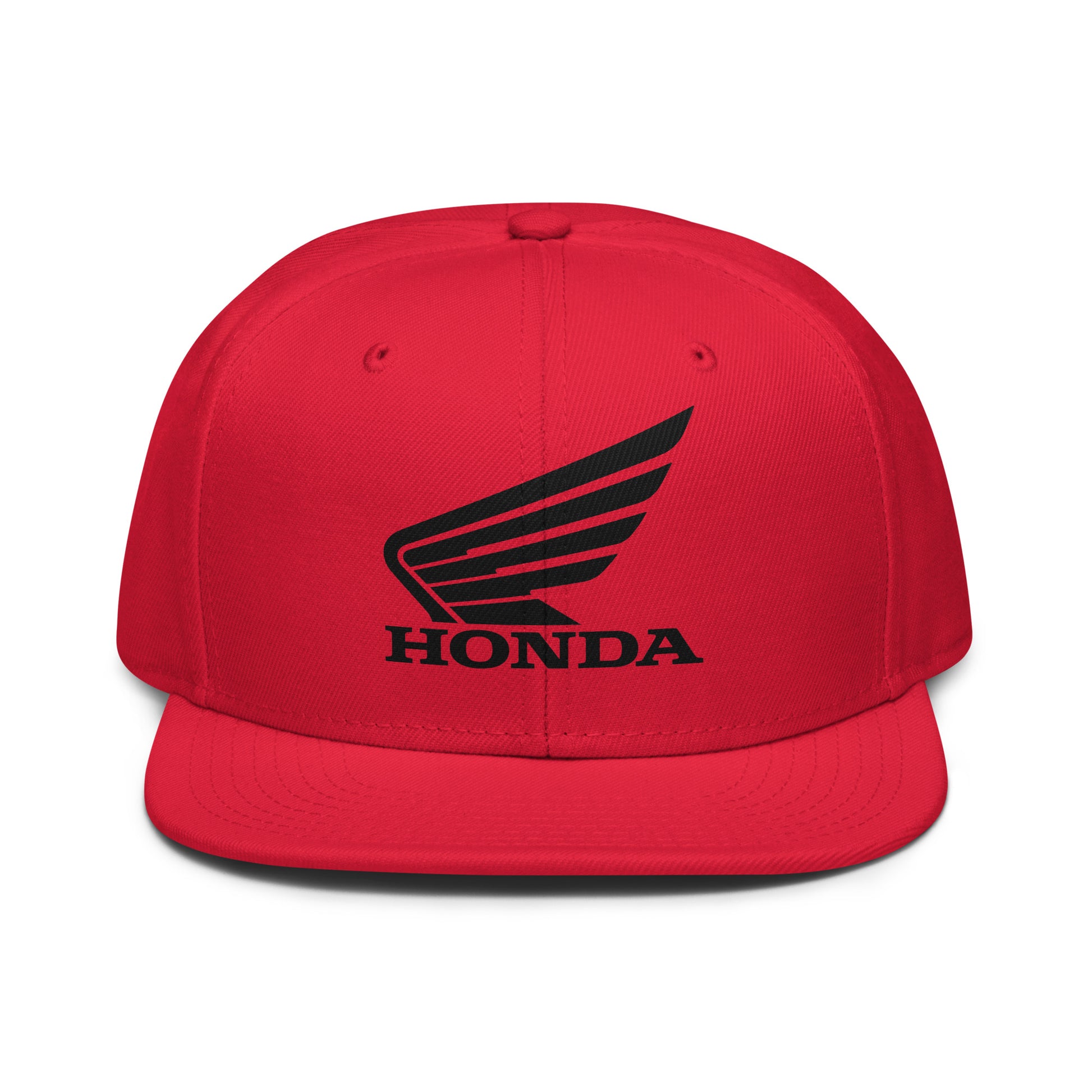 Honda Wing Classic Two-Tone Snapback Hat - Red Front