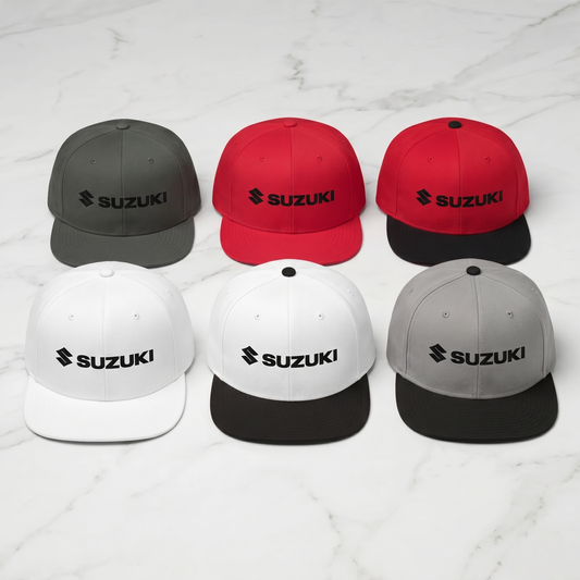 Suzuki Logo Racing Snapback Hat – Retro  Bill Cap