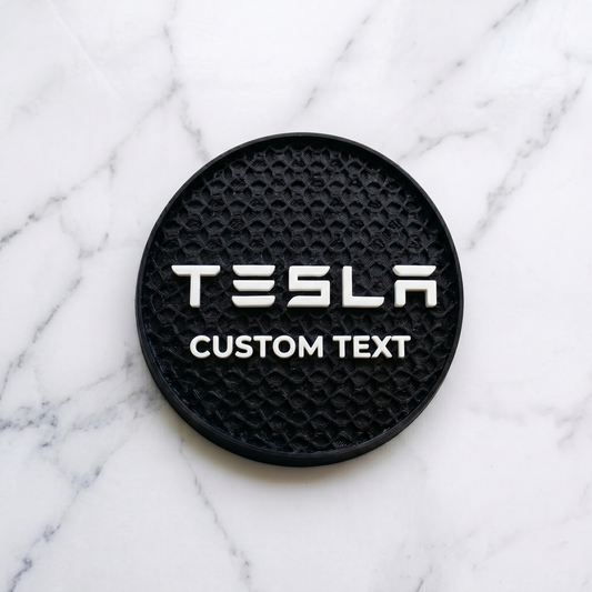 Tesla Custom 3D Logo Coaster – Personalized Edition