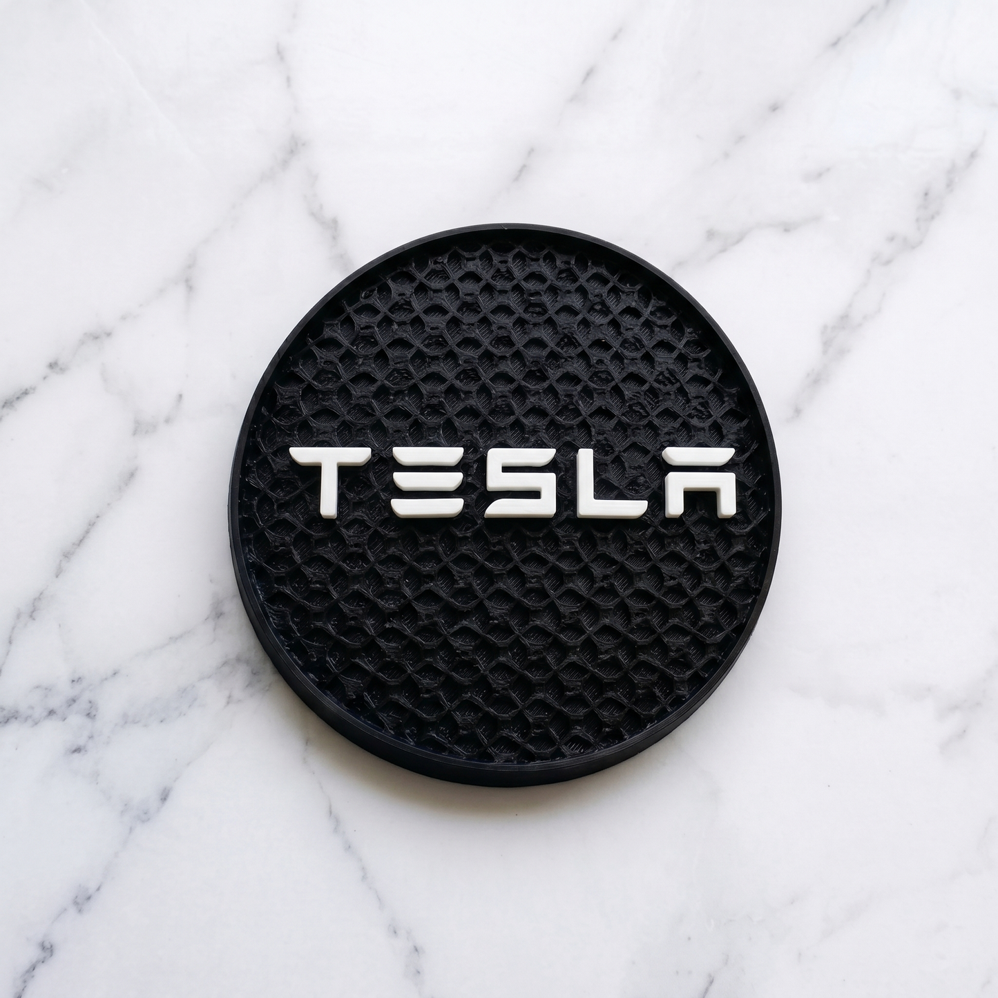 Tesla Custom 3D Logo Coaster – Personalized Edition