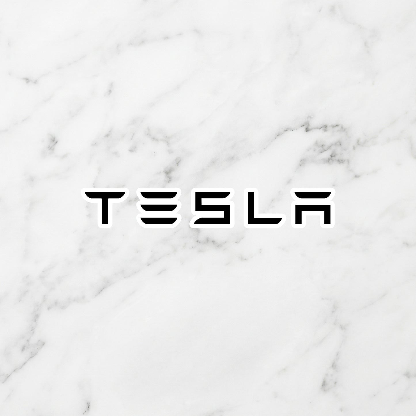 Tesla Kiss-Cut Vinyl Sticker – Futurist Stealth Edition