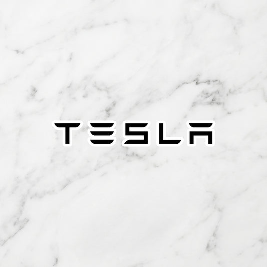 Tesla Kiss-Cut Vinyl Sticker – Futurist Stealth Edition