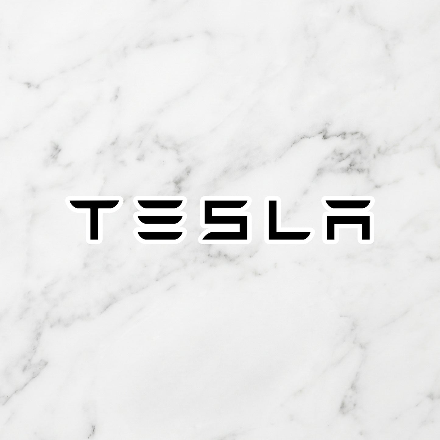 Tesla Kiss-Cut Vinyl Sticker – Futurist Stealth Edition