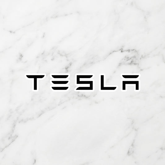 Tesla Kiss-Cut Vinyl Sticker – Futurist Stealth Edition