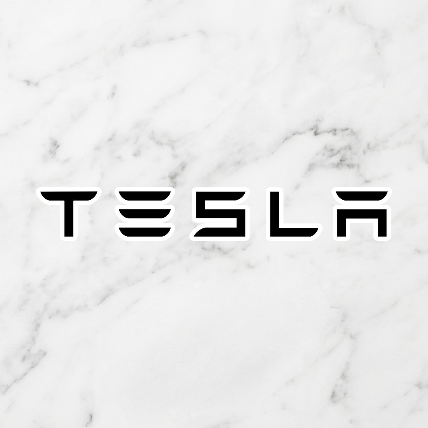 Tesla Kiss-Cut Vinyl Sticker – Futurist Stealth Edition