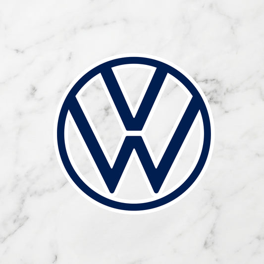 Volkswagen Modern Roundel Kiss-Cut Vinyl Sticker – Deep Night Blue Edition