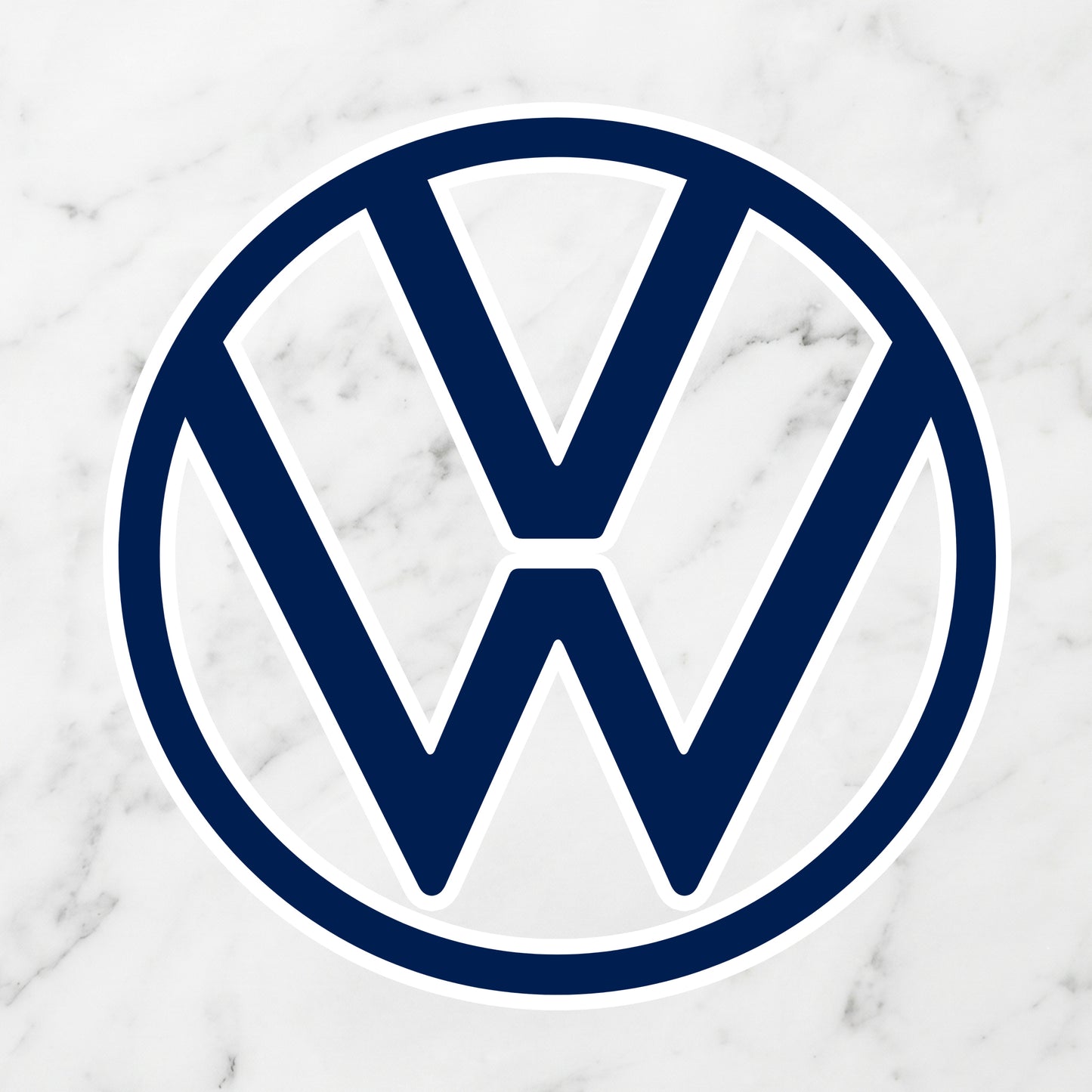 Volkswagen Modern Roundel Kiss-Cut Vinyl Sticker – Deep Night Blue Edition