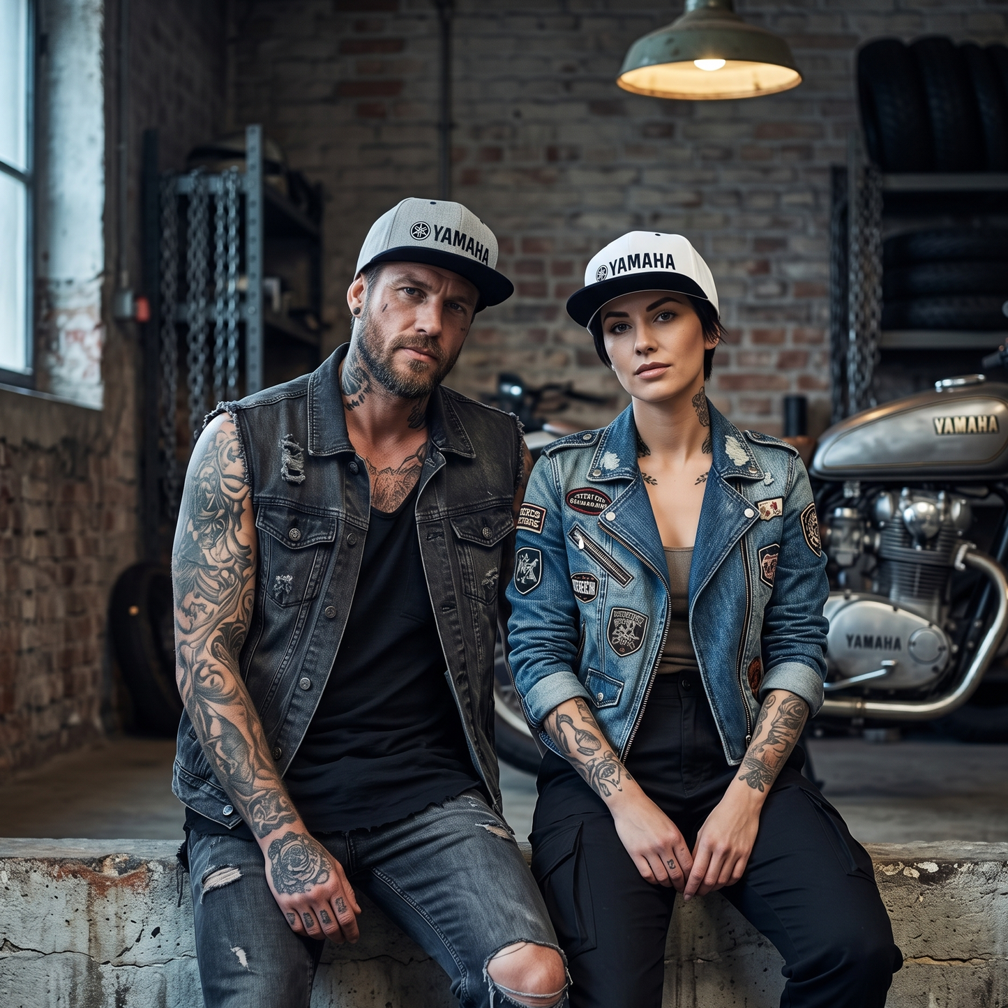 Yamaha Tuning Fork Logo Snapback Hat – Retro Flat Bill Cap