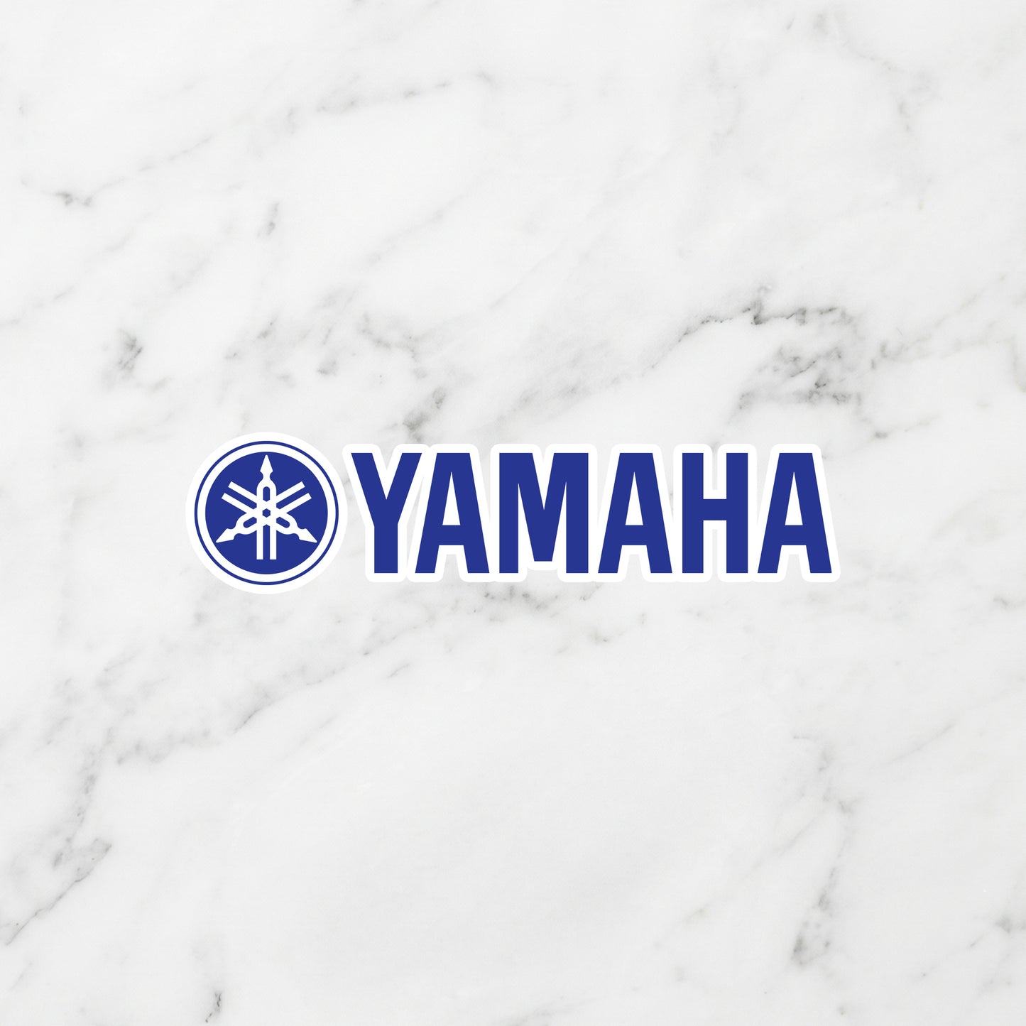 Yamaha Tuning Fork Logo Kiss-Cut Vinyl Sticker – Racing Blue Edition