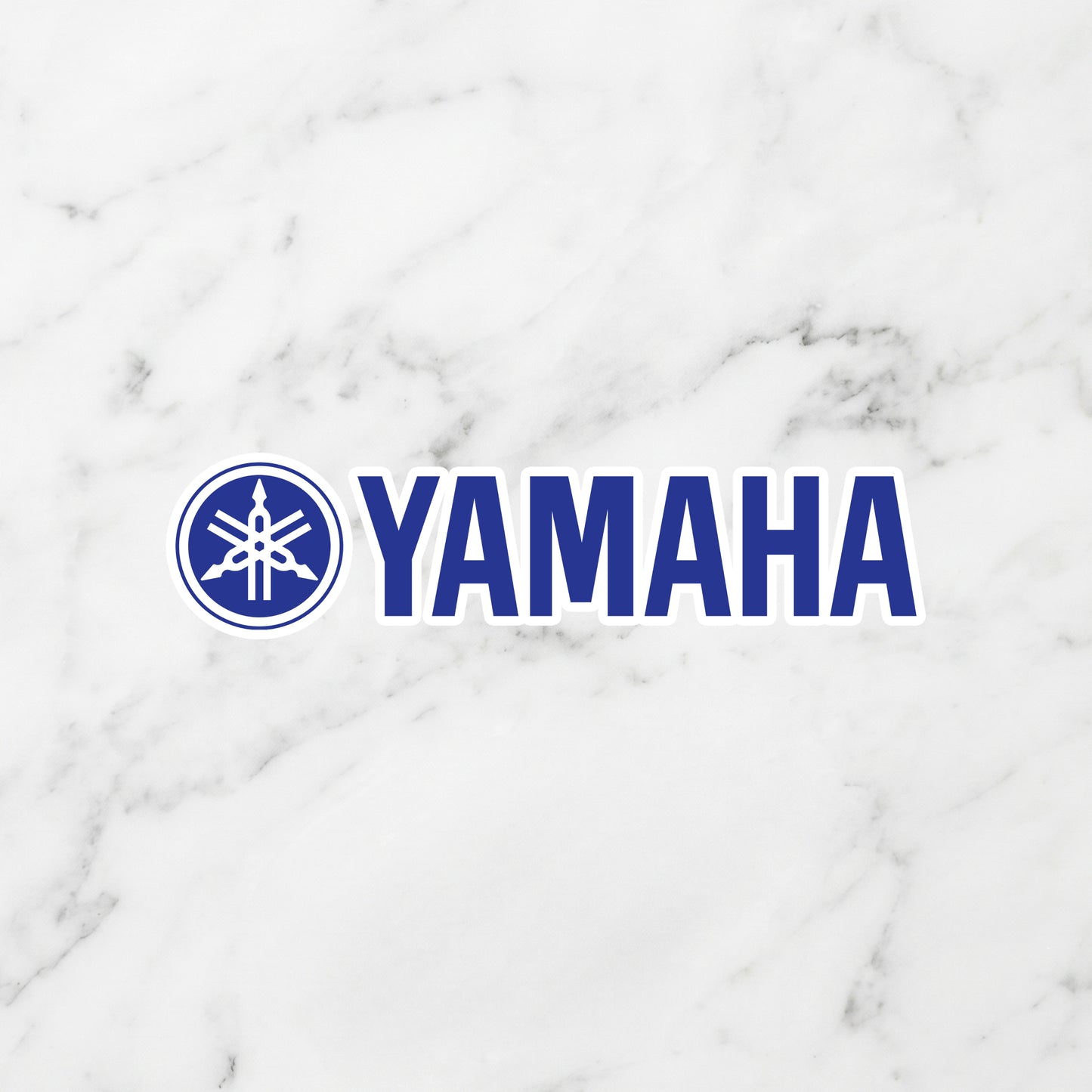 Yamaha Tuning Fork Logo Kiss-Cut Vinyl Sticker – Racing Blue Edition