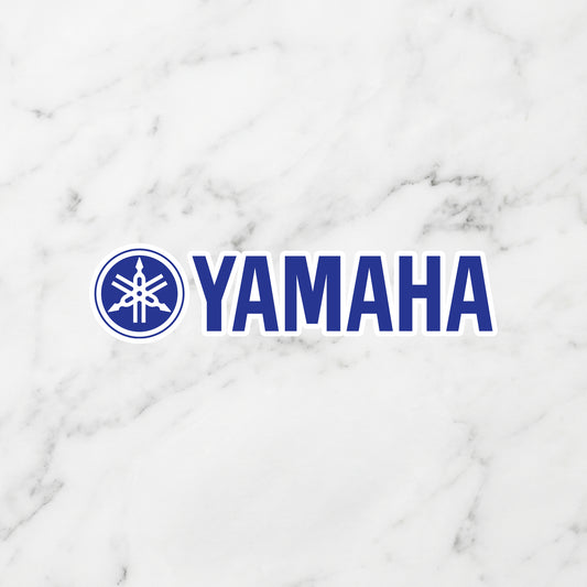 Yamaha Tuning Fork Logo Kiss-Cut Vinyl Sticker – Racing Blue Edition