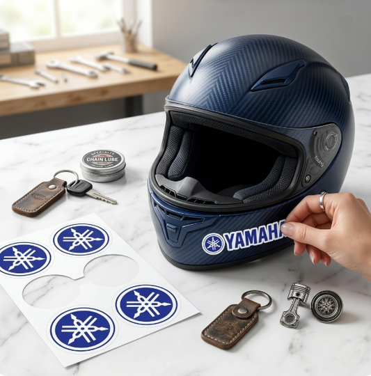 Yamaha Tuning Fork Logo Kiss-Cut Vinyl Sticker – Racing Blue Edition